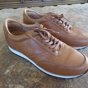 BEY BEYENE MENS SNEAKERS SIZE 11 US 44 EURO  BROWN LEATHER MADE IN PORTUGAL MINT